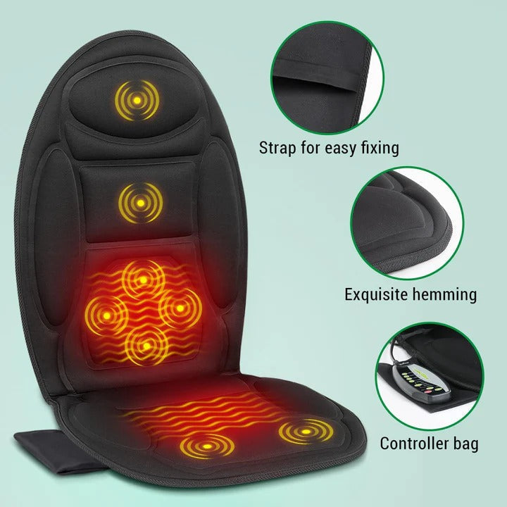 Warmfell™ Heated Vibrating Seat Cushion for Car and Office Chair