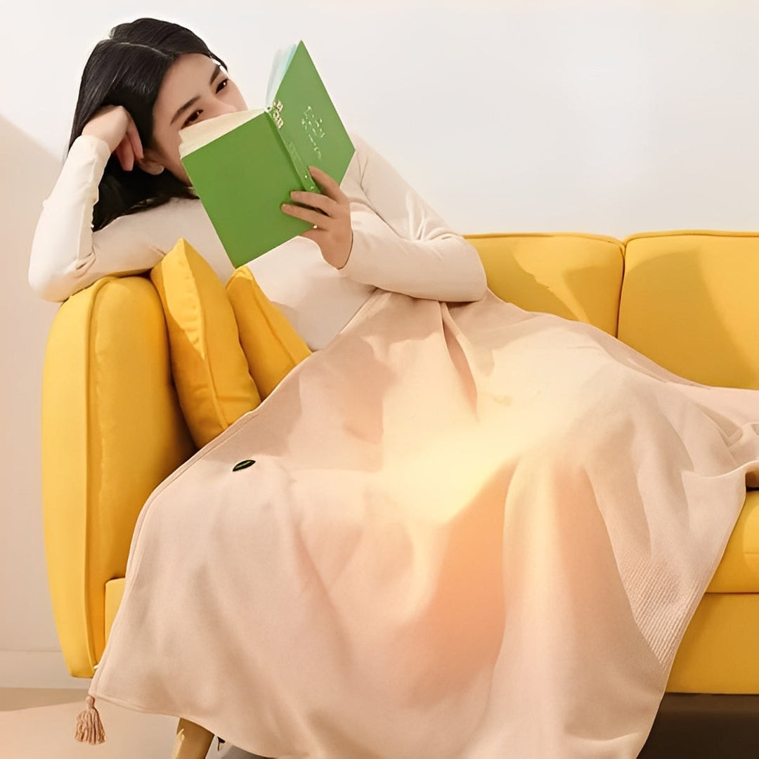 Warmfell™ Knitted Heated Shawl for Knees, Feet and Shoulders