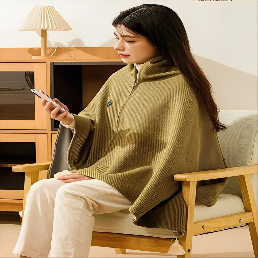 Warmfell™ Knitted Heated Shawl for Knees, Feet and Shoulders