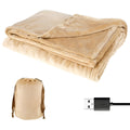Warmfell™ Cordless Flannel Heated Throw for Two, USB Powered