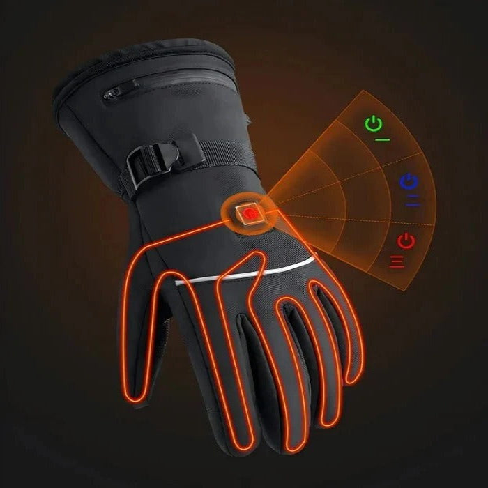 Warmfell™ Heated Motorbike Gloves with Touchscreen and Rechargeable Battery