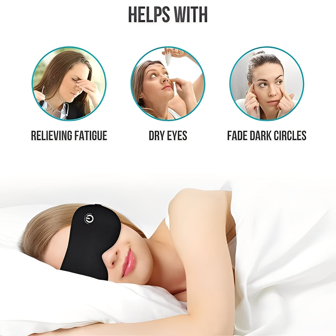 Warmfell™ Cordless Heated Eye Mask With Silk Cover and Vibration