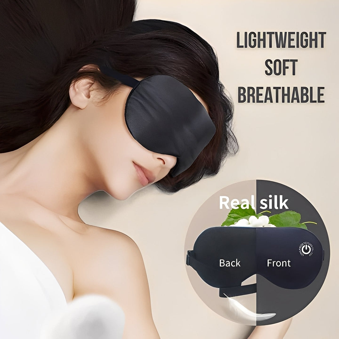 Warmfell™ Cordless Heated Eye Mask With Silk Cover and Vibration