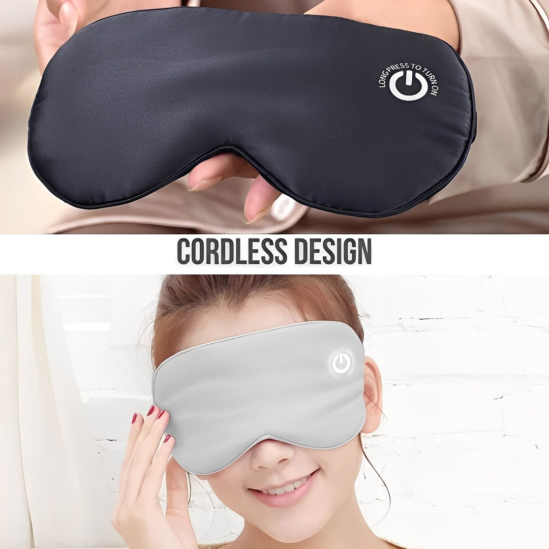 Warmfell™ Cordless Heated Eye Mask With Silk Cover and Vibration
