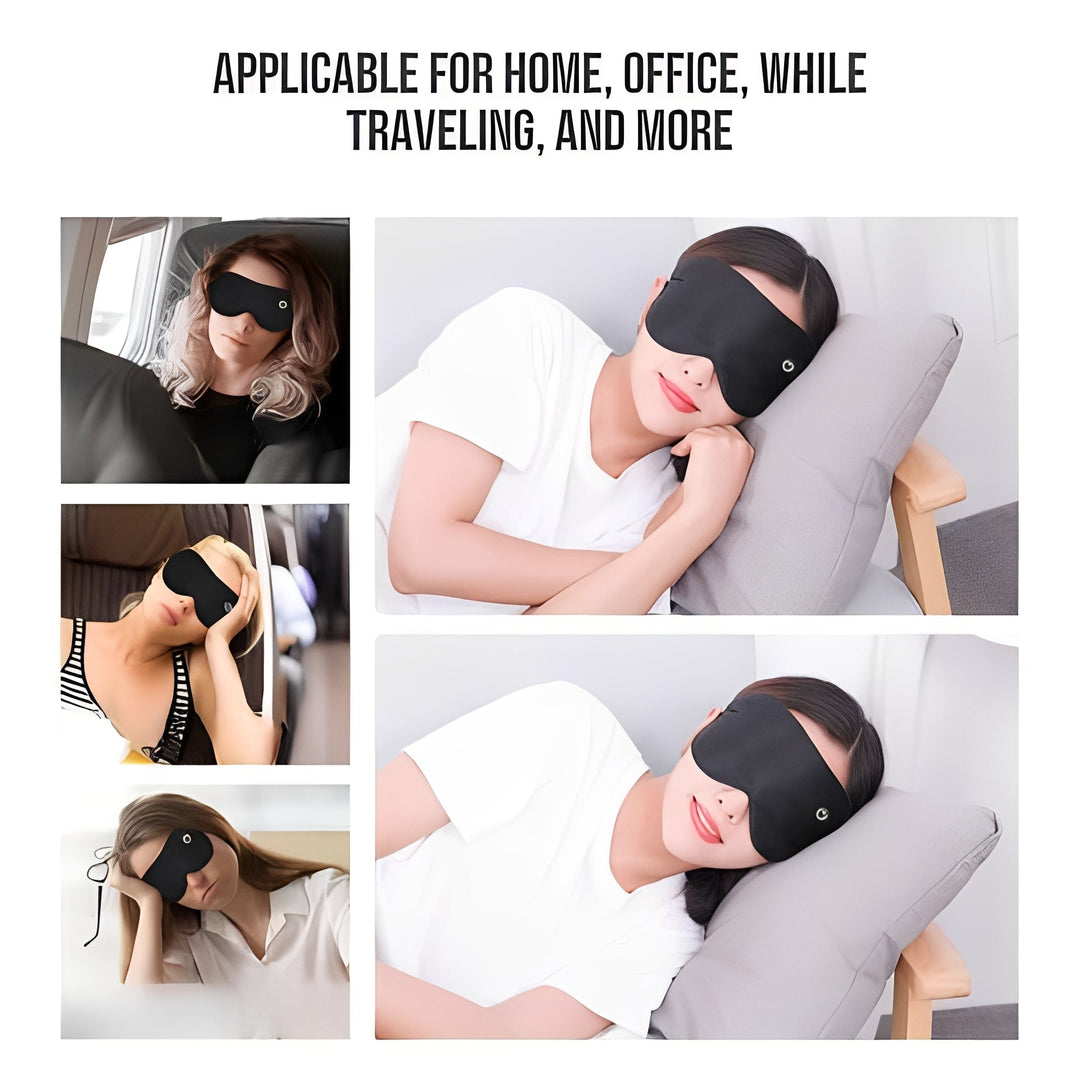 Warmfell™ Cordless Heated Eye Mask With Silk Cover and Vibration