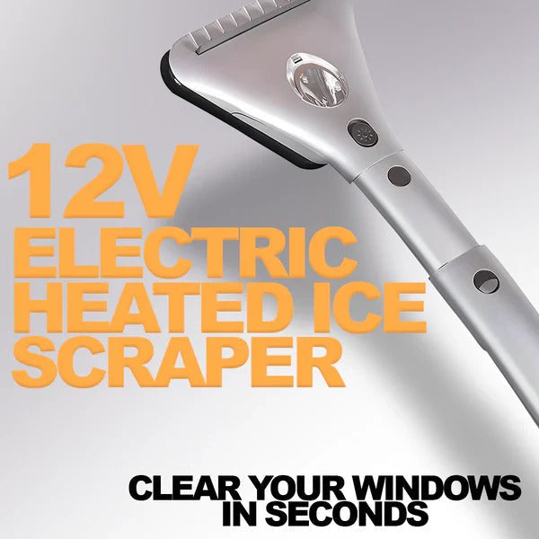 Warmfell™ Heated Ice Scraper with LED Light and Rubber Squeegee