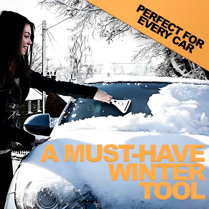 Warmfell™ Heated Ice Scraper with LED Light and Rubber Squeegee