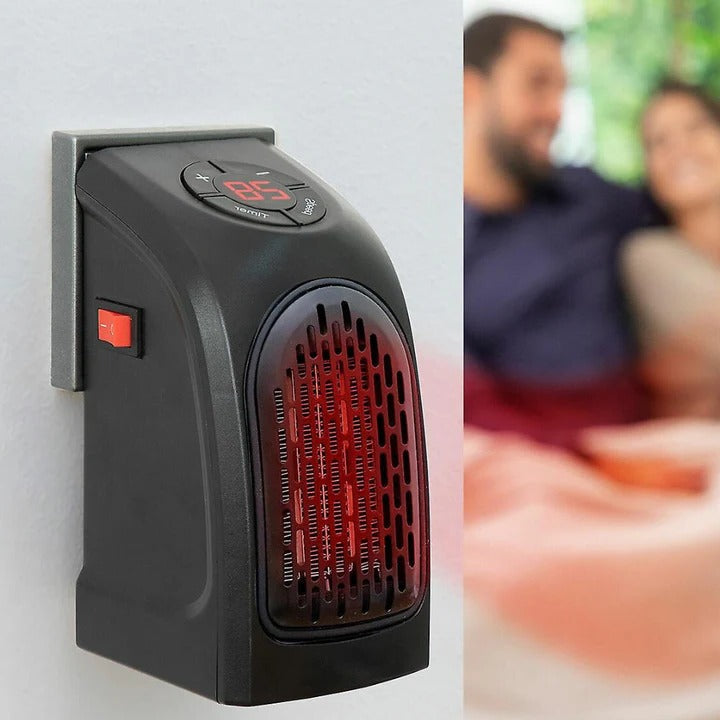 Warmfell™ Mini Wall Socket Heater with Digital Display and Timer