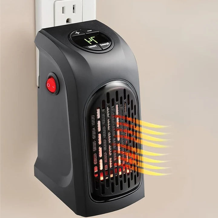 Warmfell™ Mini Wall Socket Heater with Digital Display and Timer