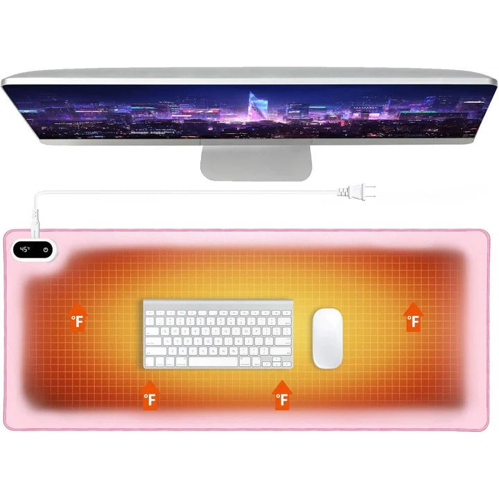 Warmfell™ Heated Desk Pad With Digital Display and 5 Heat Levels