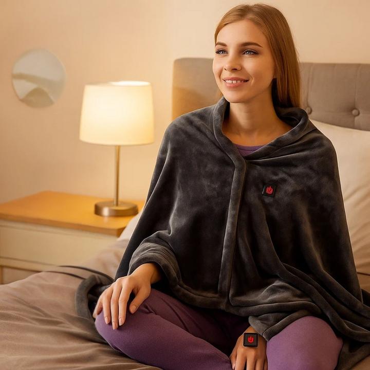 Warmfell™ USB Heated Fleece Shoulder Wrap for Neck and Back