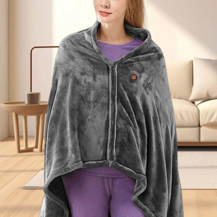 Warmfell™ Foldable USB Heated Blanket for Lap and Shoulders