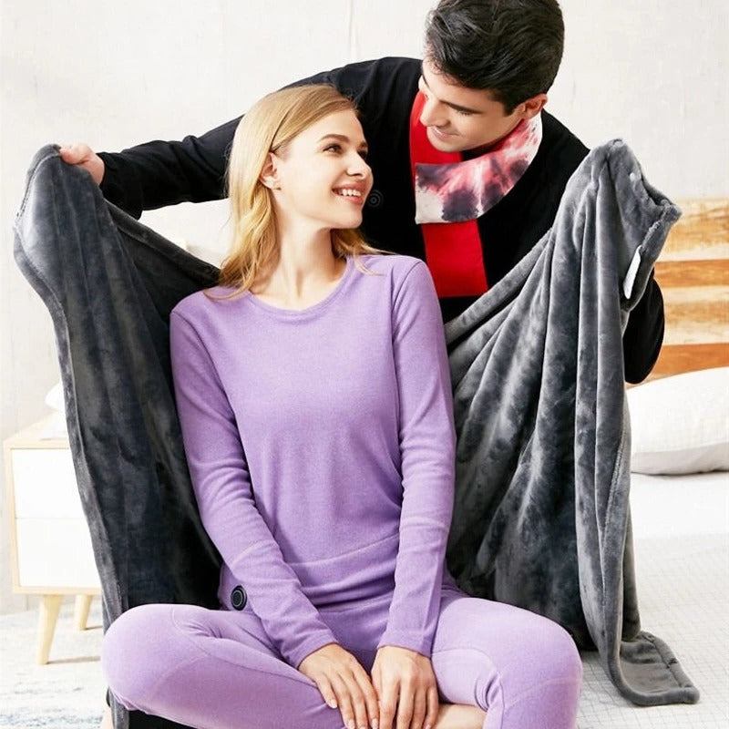 Warmfell™ Foldable USB Heated Blanket for Lap and Shoulders