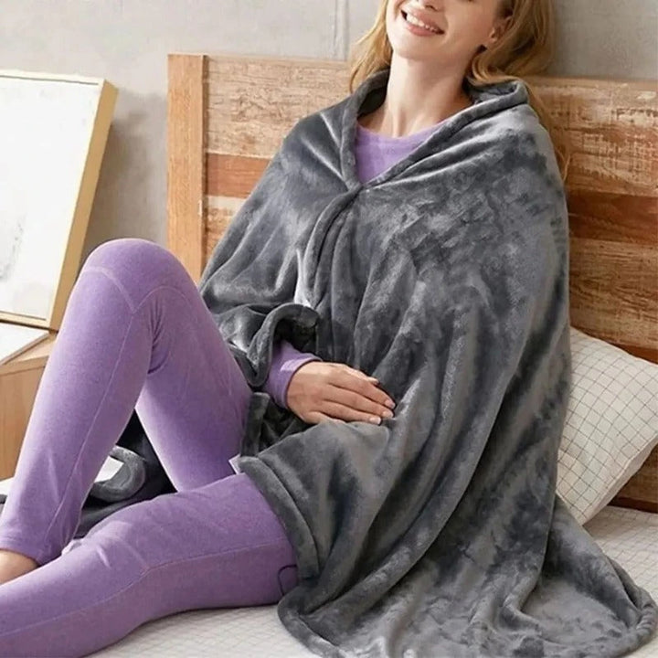 Warmfell™ Foldable USB Heated Blanket for Lap and Shoulders