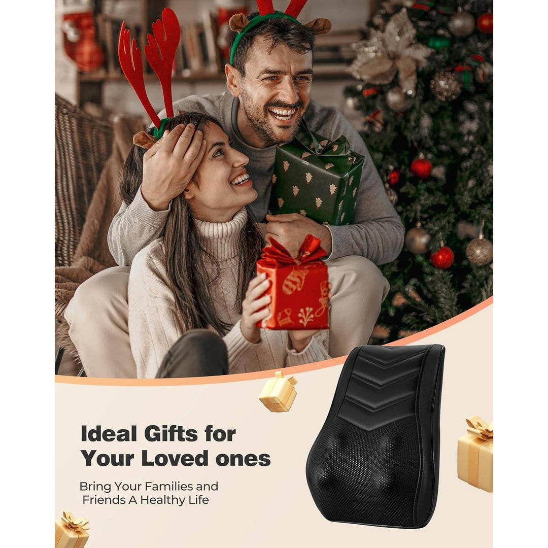 Warmfell™ Shiatsu Neck and Back Massage Pillow with Dual Heat Zones