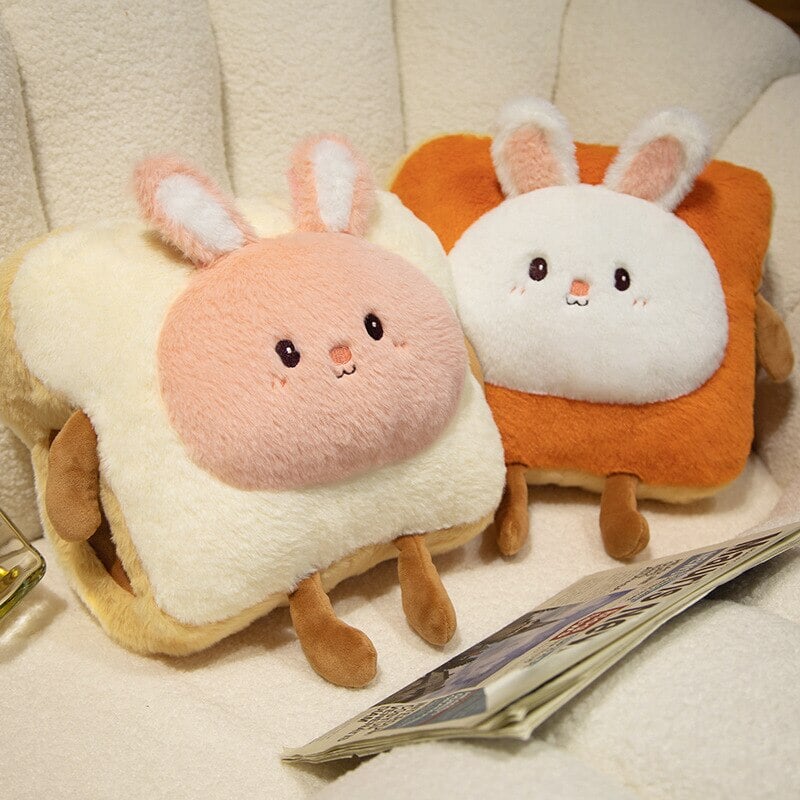 Warmfell™ Fluffy Toast Plushie Hand Warmer with Animal Face