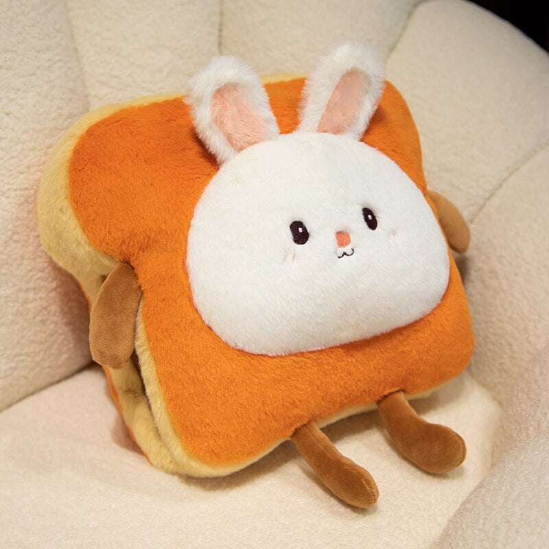 Warmfell™ Fluffy Toast Plushie Hand Warmer with Animal Face