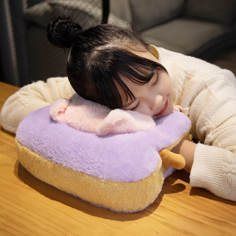 Warmfell™ Fluffy Toast Plushie Hand Warmer with Animal Face