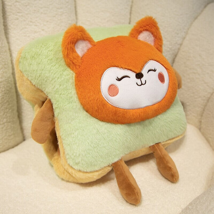 Warmfell™ Fluffy Toast Plushie Hand Warmer with Animal Face