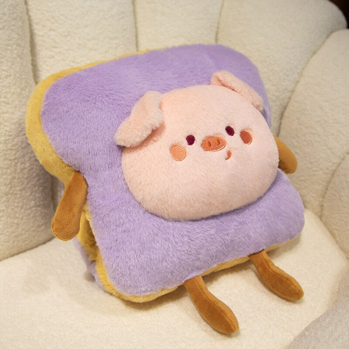 Warmfell™ Fluffy Toast Plushie Hand Warmer with Animal Face