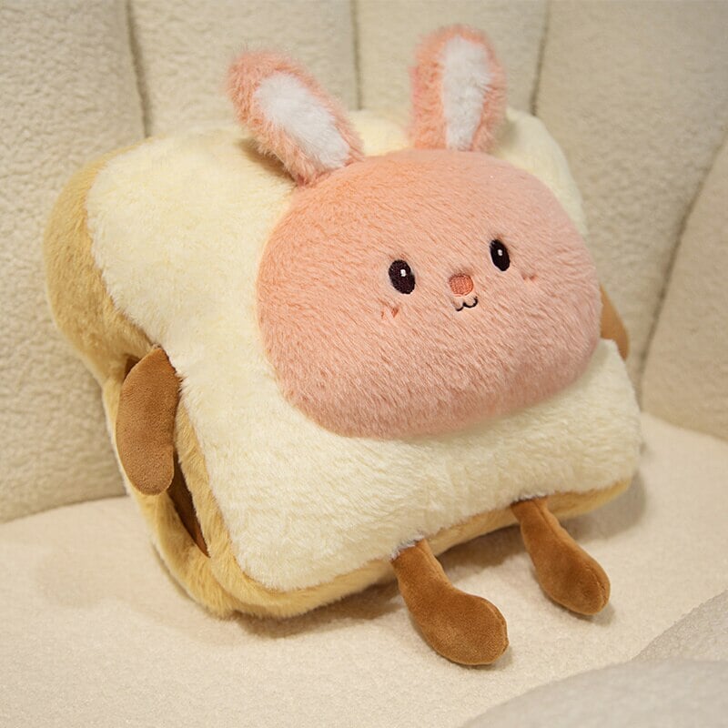 Warmfell™ Fluffy Toast Plushie Hand Warmer with Animal Face