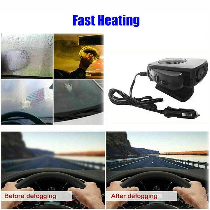 Warmfell™ 12V Ceramic Car Heater with Heat &amp; Fan Settings
