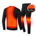 Warmfell™ USB Heated Thermal Base Layer Set with Flatlock Seams