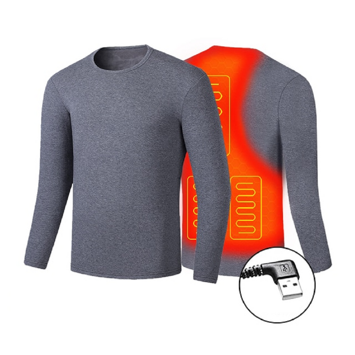 Warmfell™ USB Heated Thermal Base Layer Set with Flatlock Seams