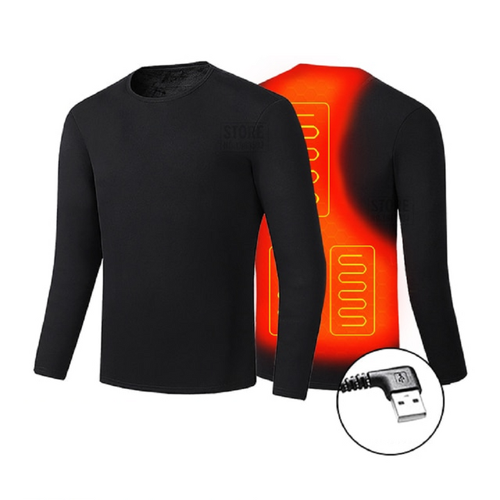 Warmfell™ USB Heated Thermal Base Layer Set with Flatlock Seams