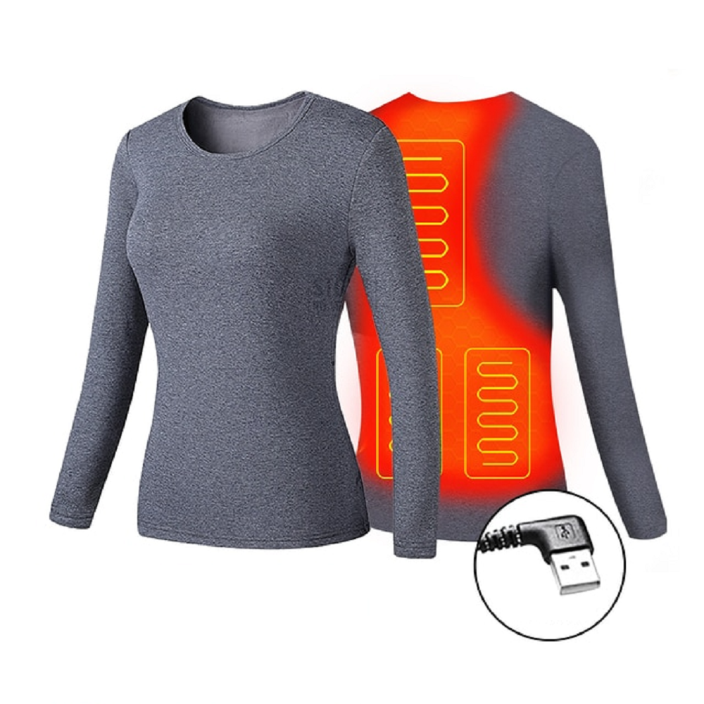 Warmfell™ USB Heated Thermal Base Layer Set with Flatlock Seams