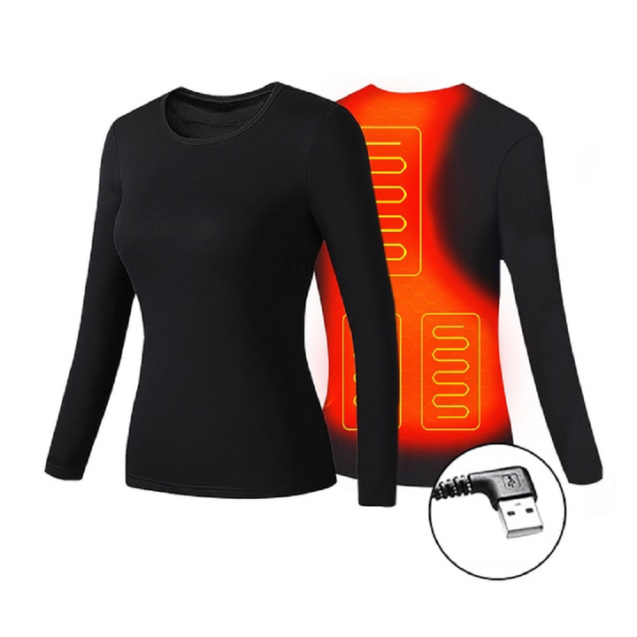 Warmfell™ USB Heated Thermal Base Layer Set with Flatlock Seams