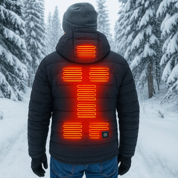 Warmfell™ Hooded Heated Puffer Coat with 3 Temperature Settings