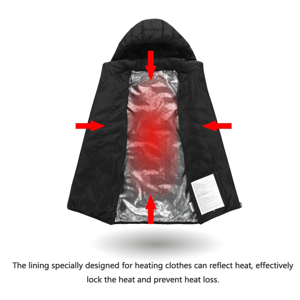 Warmfell™ Hooded Heated Puffer Coat with 3 Temperature Settings