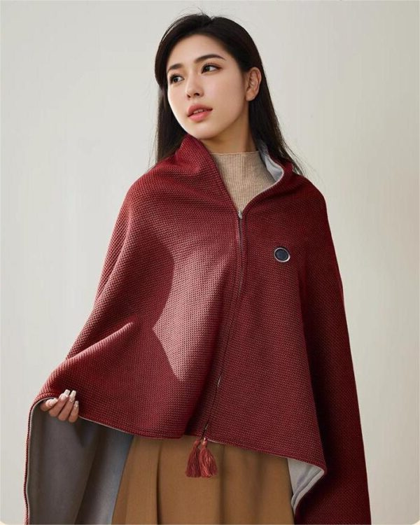 Warmfell™ USB Heated Shawl Wrap with 3 Heat Settings, Washable