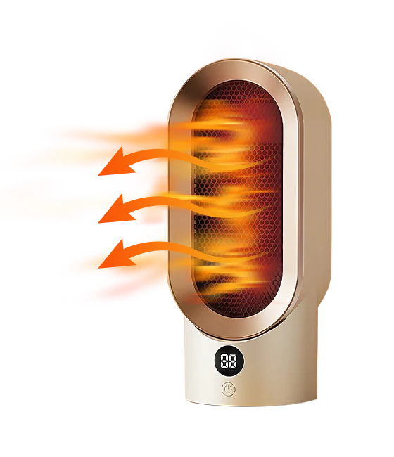 Warmfell™ Compact 800W Fan Heater with Cool-Touch Casing and Auto Off