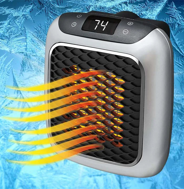 Warmfell™ 800W Portable Fan Heater with Timer and Tip-Over Cut-Off