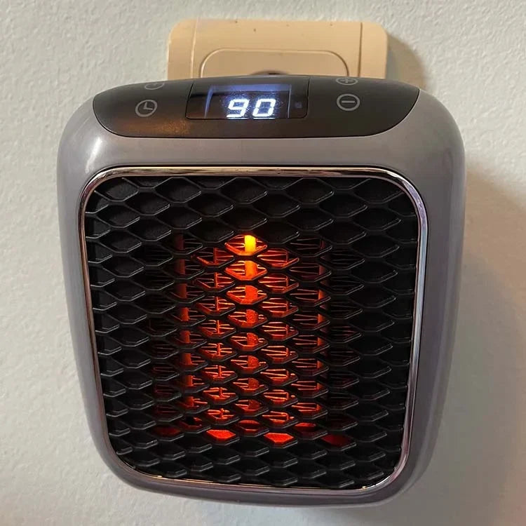 Warmfell™ 800W Portable Fan Heater with Timer and Tip-Over Cut-Off