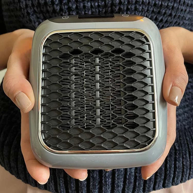 Warmfell™ 800W Portable Fan Heater with Timer and Tip-Over Cut-Off