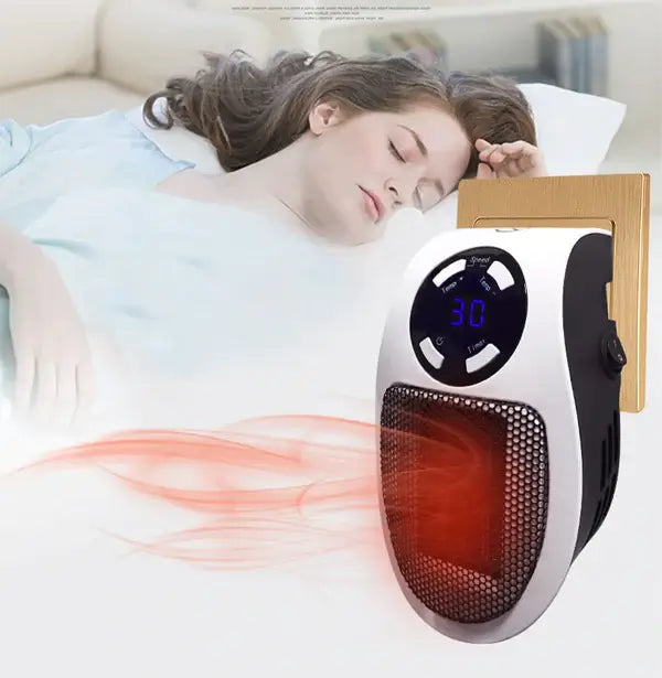 Warmfell™ Quiet 500W Plug-In Heater with Digital Thermostat