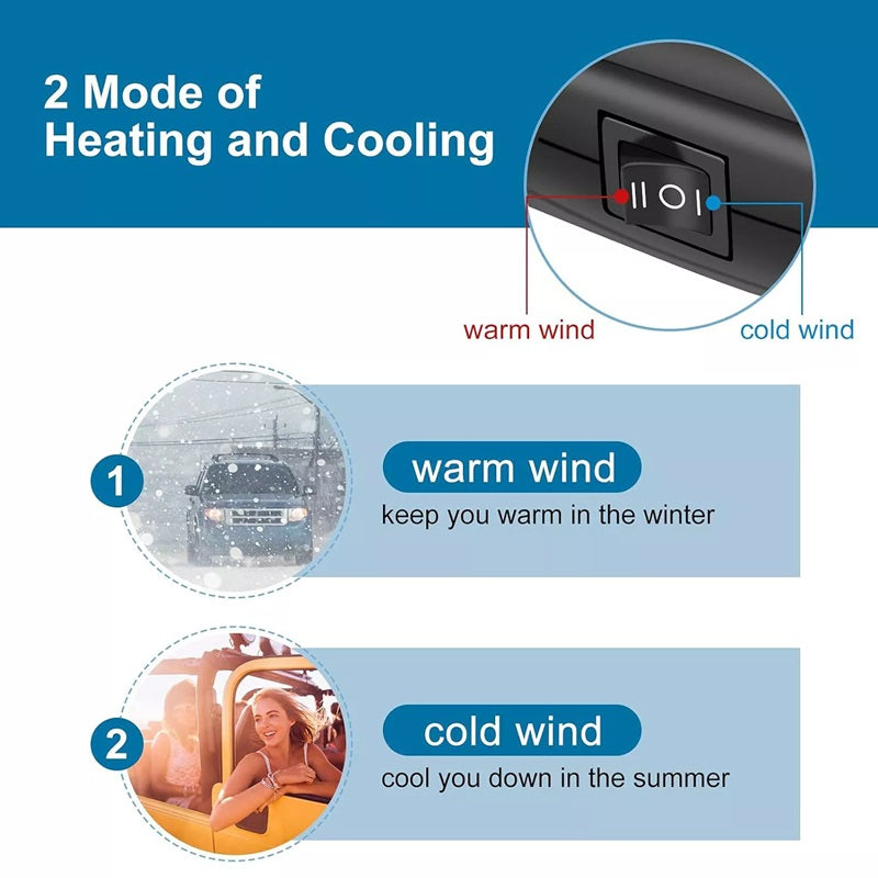 Warmfell™ 12V Car Heater &amp; Fan with Non-Slip 360° Rotating Base