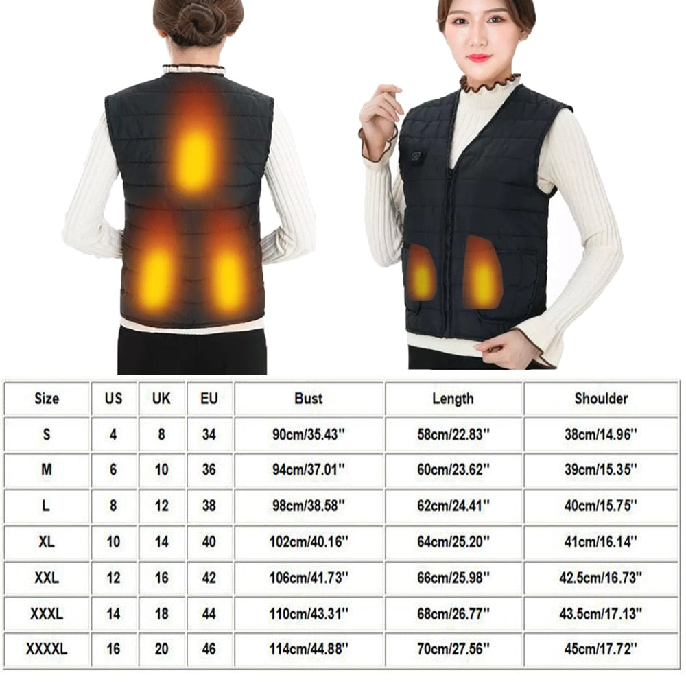 Warmfell™ Heated Cotton Gilet with 5 Heating Zones