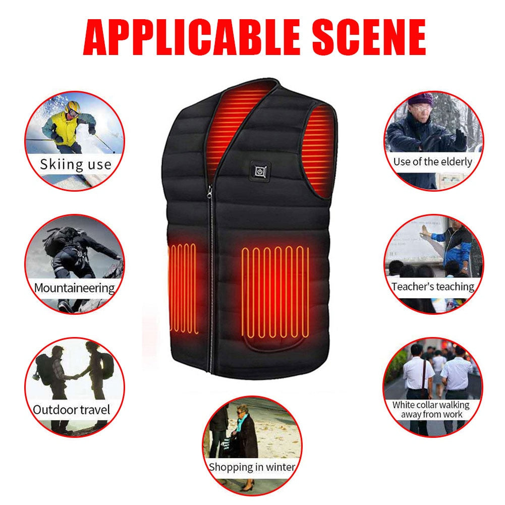 Warmfell™ Heated Cotton Gilet with 5 Heating Zones