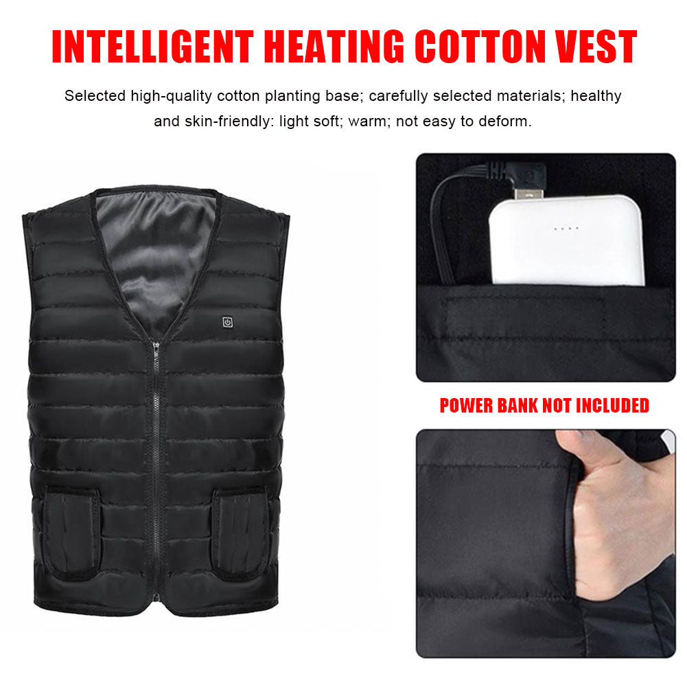 Warmfell™ Heated Cotton Gilet with 5 Heating Zones