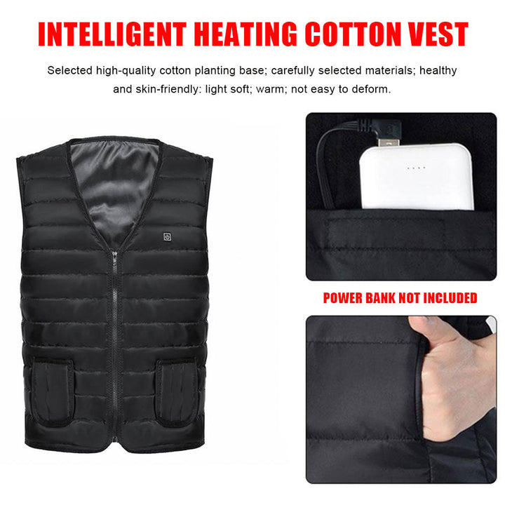 Warmfell™ Heated Cotton Gilet with 5 Heating Zones