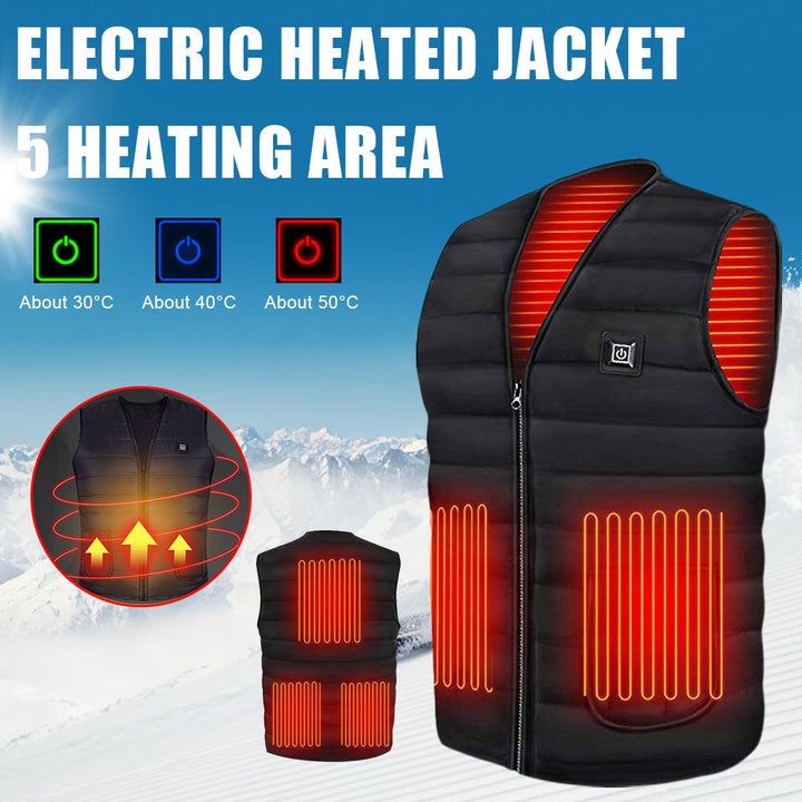 Warmfell™ Heated Cotton Gilet with 5 Heating Zones