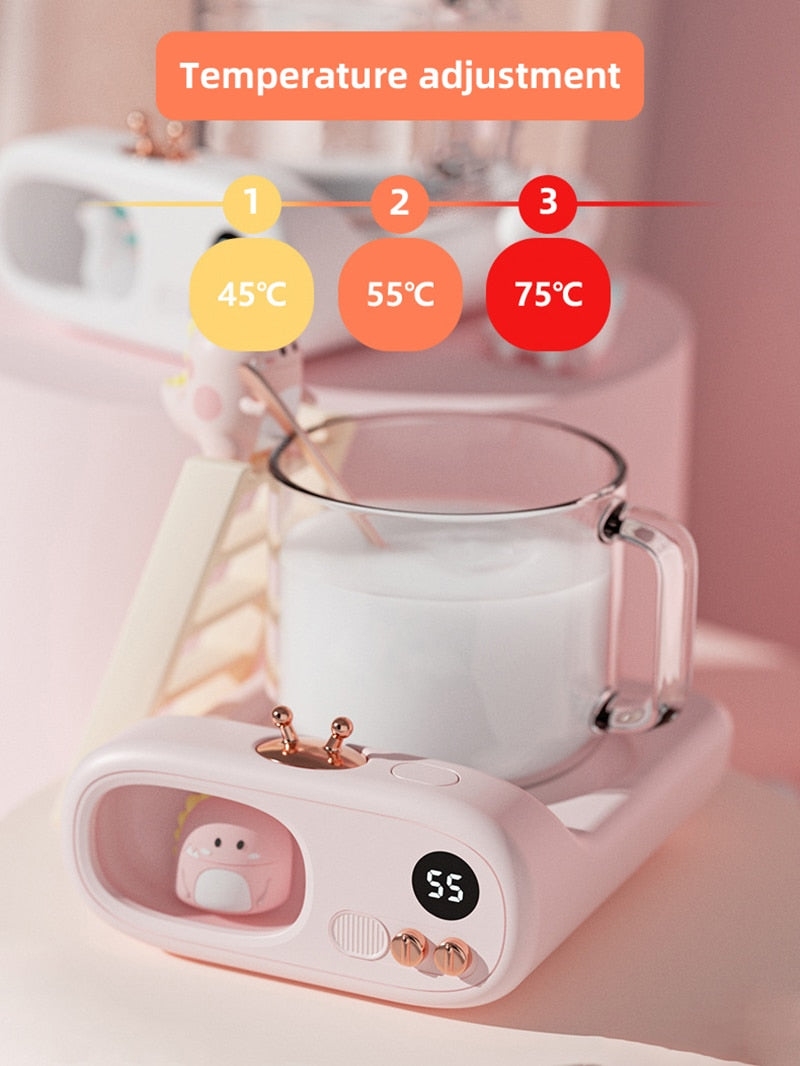 Warmfell™ Cute Animal Mug Warmer Coaster with 20W Thermostat Plate