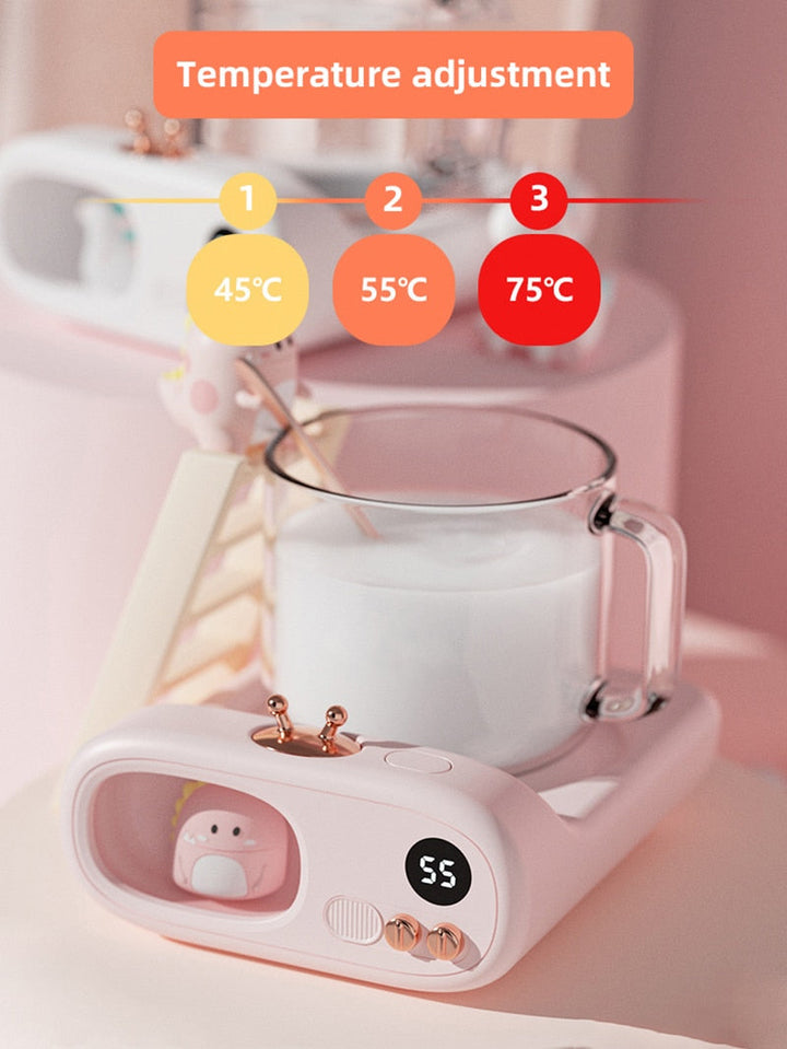 Warmfell™ Cute Animal Mug Warmer Coaster with 20W Thermostat Plate