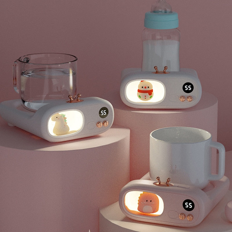 Warmfell™ Cute Animal Mug Warmer Coaster with 20W Thermostat Plate
