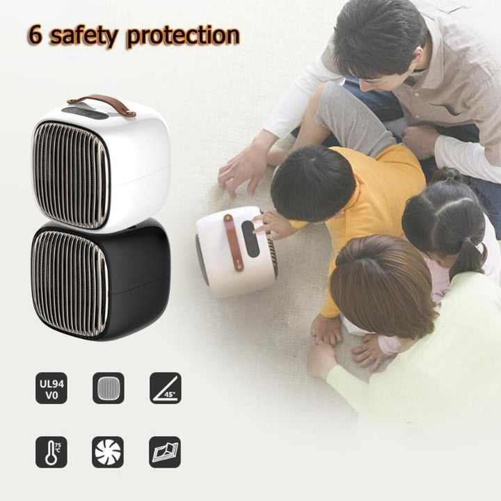 Warmfell™ Compact Ceramic Heater with 3 Settings &amp; Carry Handle