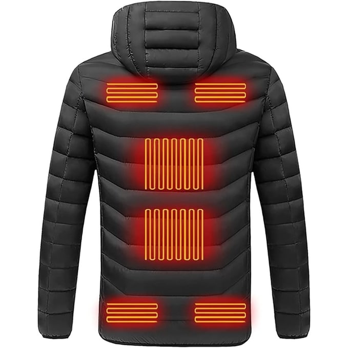 Warmfell™ Hooded Heated Puffer Jacket with 9 Heating Zones